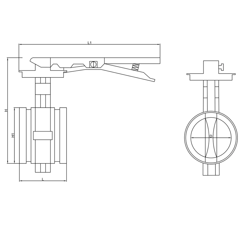 D81X-16Q Grooved Handle Butterfly Valve