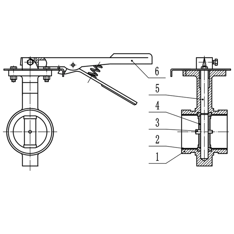 D81X-16Q Grooved Handle Butterfly Valve