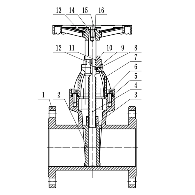 Z45X-16Q Non-Siring Resilient Seated Gate Valve