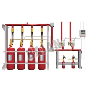 Internally stored pressure heptafluoropropane fire extinguishing system
