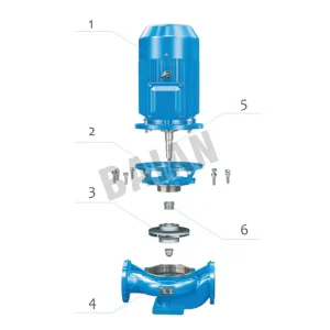 Vertical single-stage in-line pump
