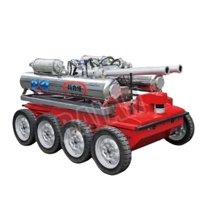 All-terrain pulse atomizing fire extinguishing robot