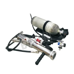 Combined pulse air pressure spray monitor fire extinguishing system