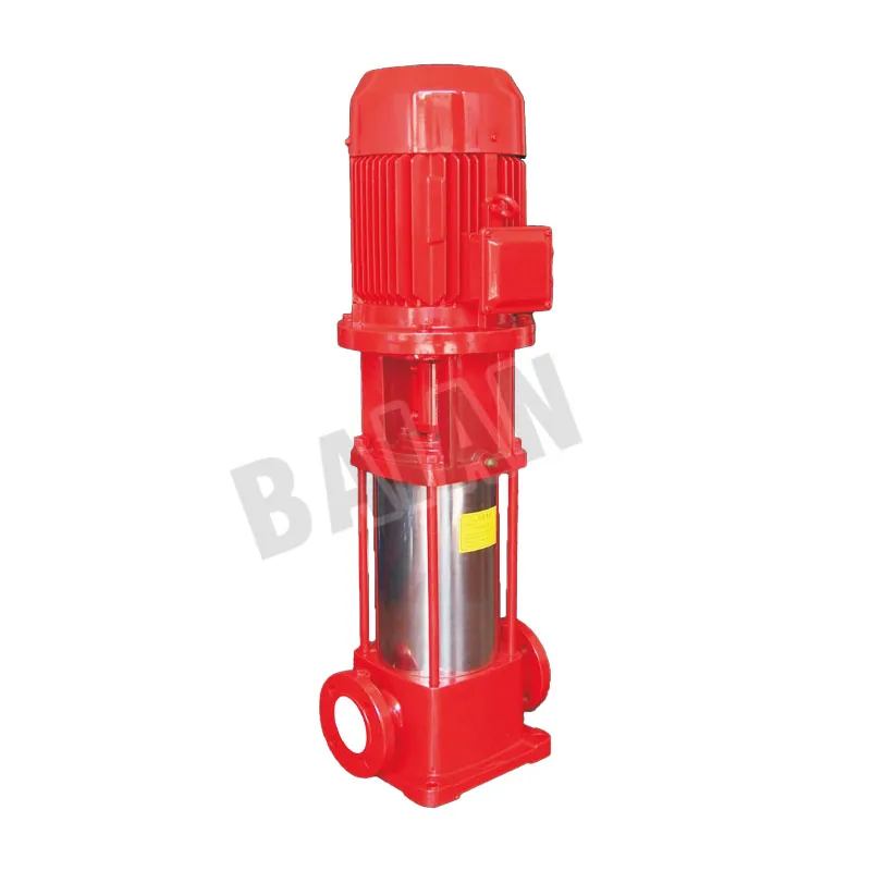 Vertical multi-stage fire pump unit