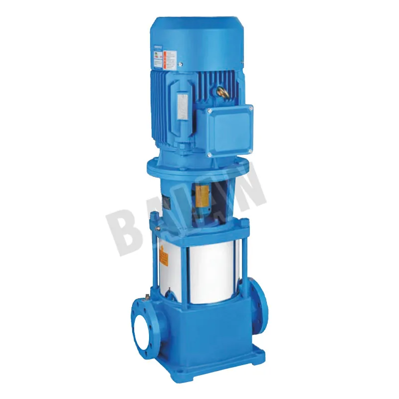 Vertical multi-stage in-line centrifugal pump